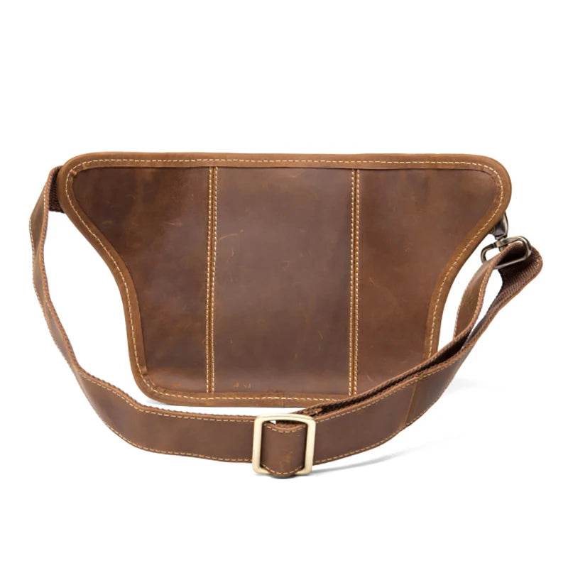 Luxury Male Leather Chest Bag Crossbody Sling Bag for Men - VacationGrabs