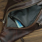 Unique Casual Genuine Leather Triangle Backpack for Men Women - VacationGrabs