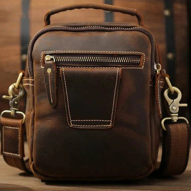 Super Quality Men’s Mini Shoulder Bag Genuine Leather Phone Pouch - VacationGrabs