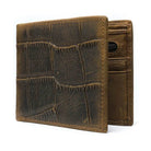 Genuine Leather Money Clip Wallet for Men Slim Cash Bifold Retro Wallet - VacationGrabs
