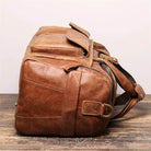 High Capacity Leather Duffle Bag – Retro Fashion Travel Bag - VacationGrabs