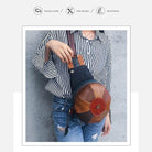 Unique Design Women’s Chest Bag with Earphone Hole Leather Sling - VacationGrabs