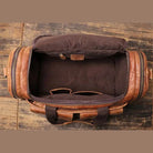High Capacity Leather Duffle Bag – Retro Fashion Travel Bag - VacationGrabs