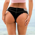 Women's Low Waist Tassel Denim Jean Shorts - VacationGrabs