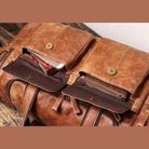 High Capacity Leather Duffle Bag – Retro Fashion Travel Bag - VacationGrabs