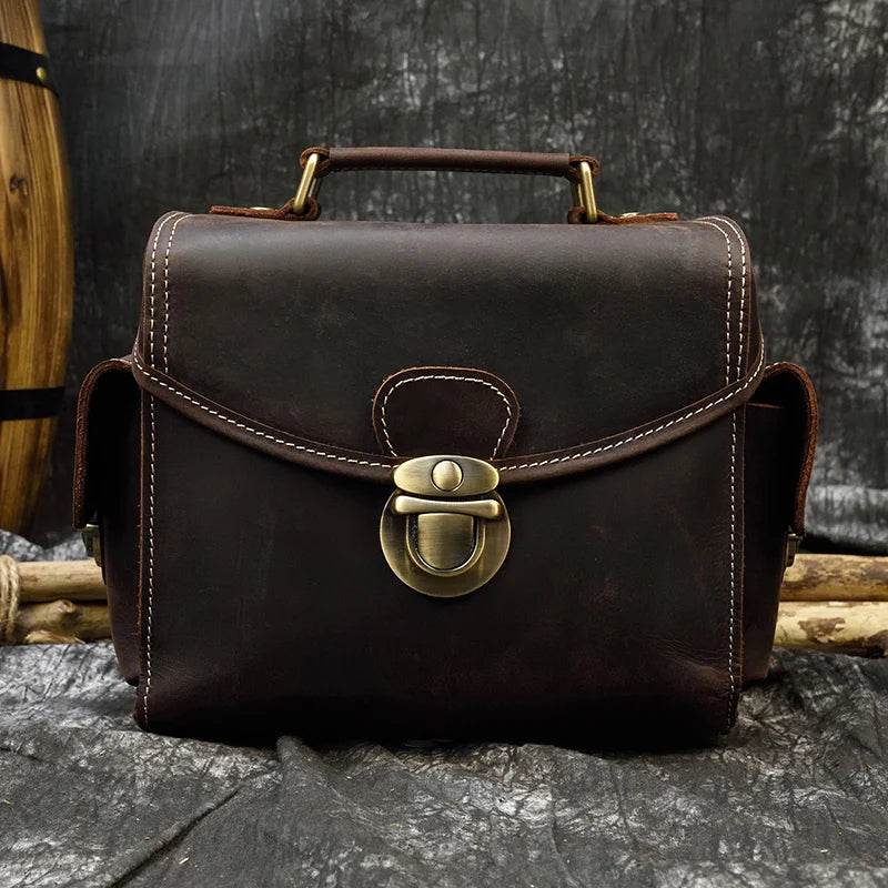 Retro Fashion DSLR Camera Leather Bag for Men Travel Handbag - VacationGrabs