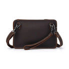 Fashion Men's Genuine Leather File Document Bags with Wrist Sling - VacationGrabs