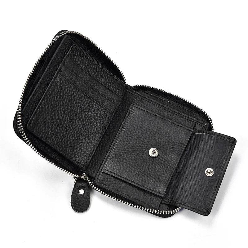 Slim Genuine Leather Wallet for Men Lightweight Business Purse - VacationGrabs