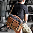 Mens Shoulder Strap Canvas Messenger Bag - VacationGrabs