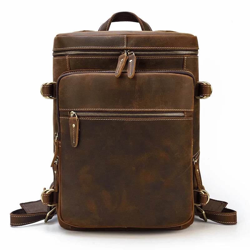 Large Leather Backpack Luxury Designer Laptop Travel Backpack - VacationGrabs