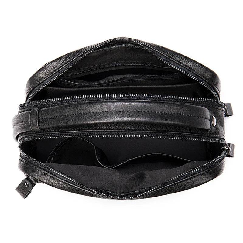 Soft Cowhide Business Handbag Large Capacity Leather Casual Clutch - VacationGrabs