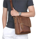 High Fashion Luxury Leather Men’s Crossbody Bag - VacationGrabs