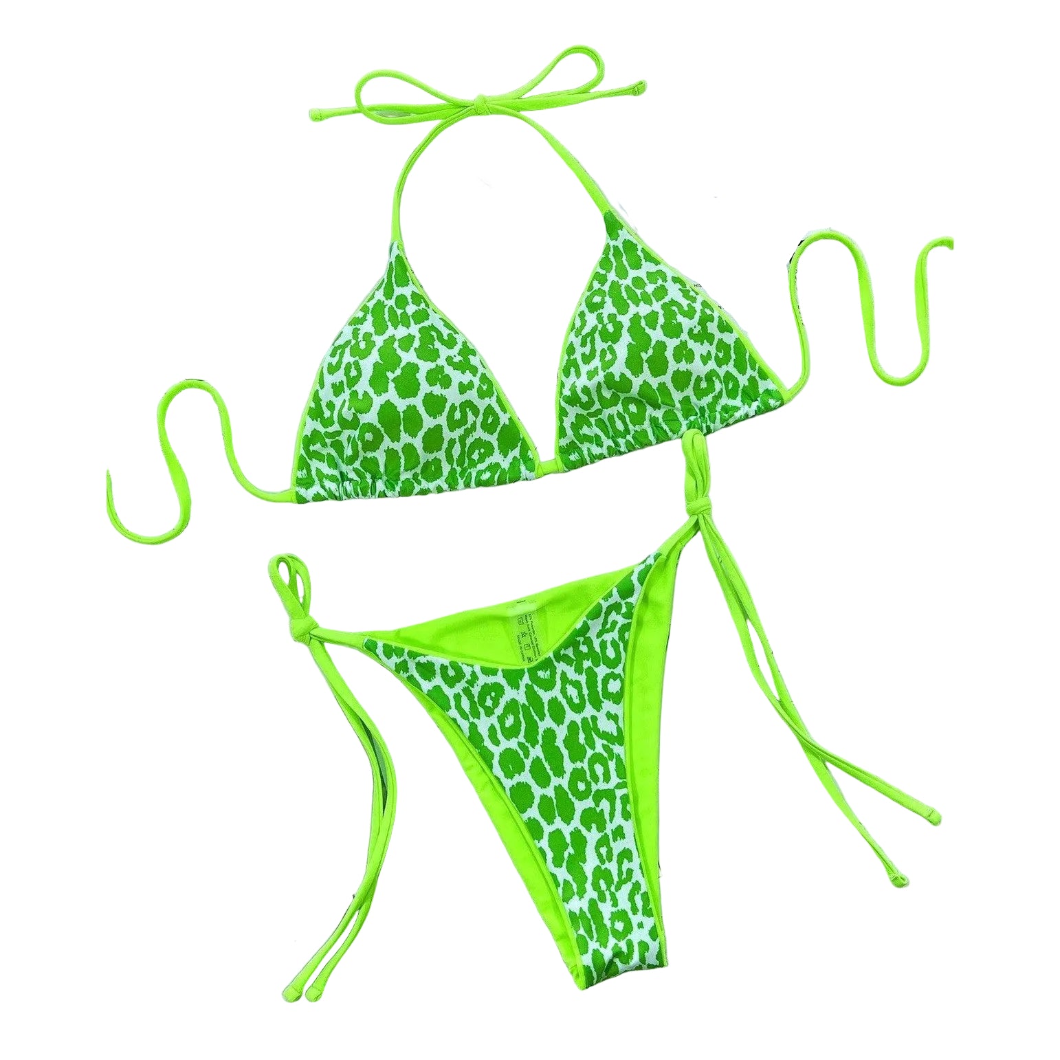 Leopard Halter Neck Bikini Set - VacationGrabs