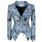 Denim Rivet Punk Slim Fit Jackets - VacationGrabs