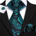 Green Silk Tie Set for Men: Multiple Shades Available - VacationGrabs