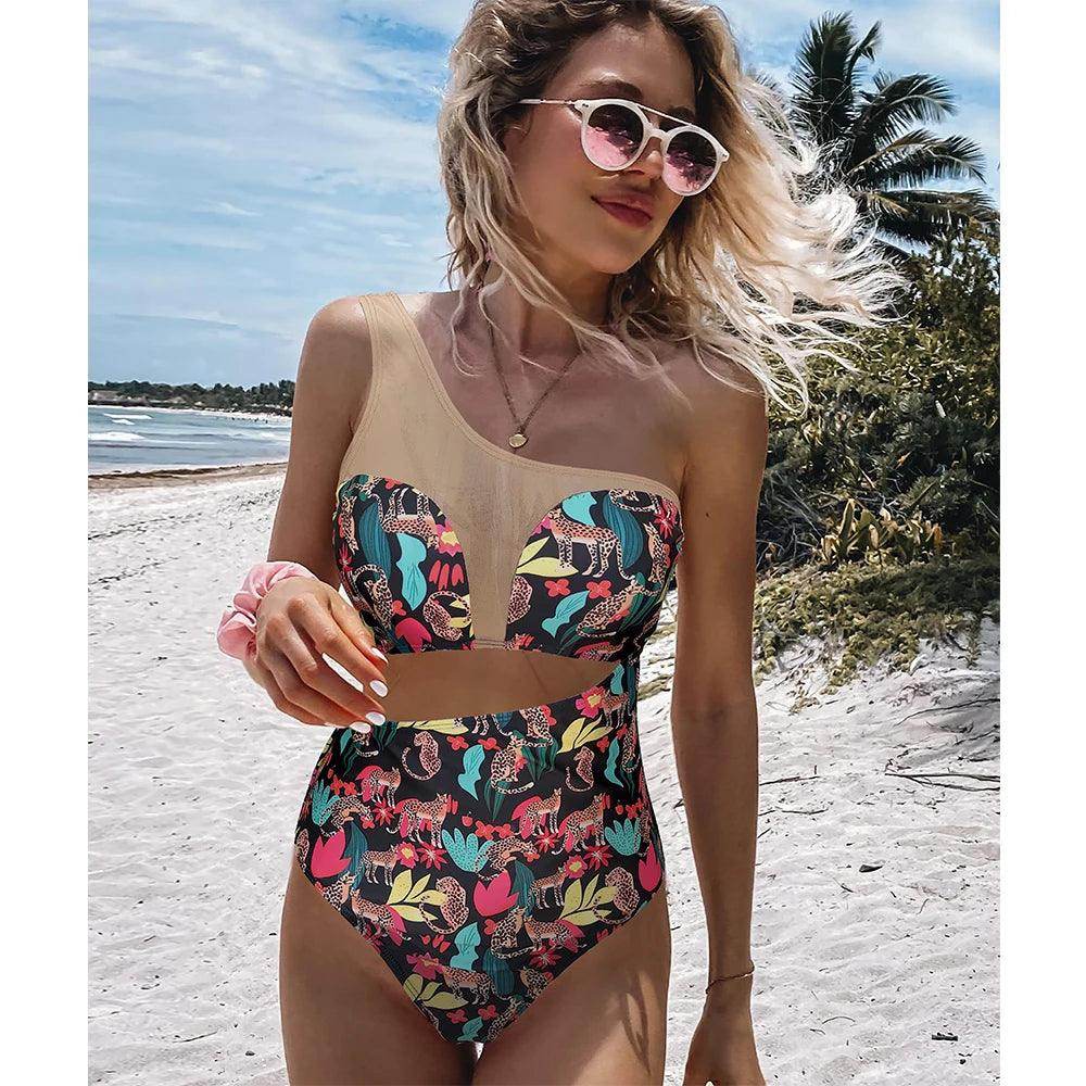 Push Up Floral Print Swimwear - VacationGrabs