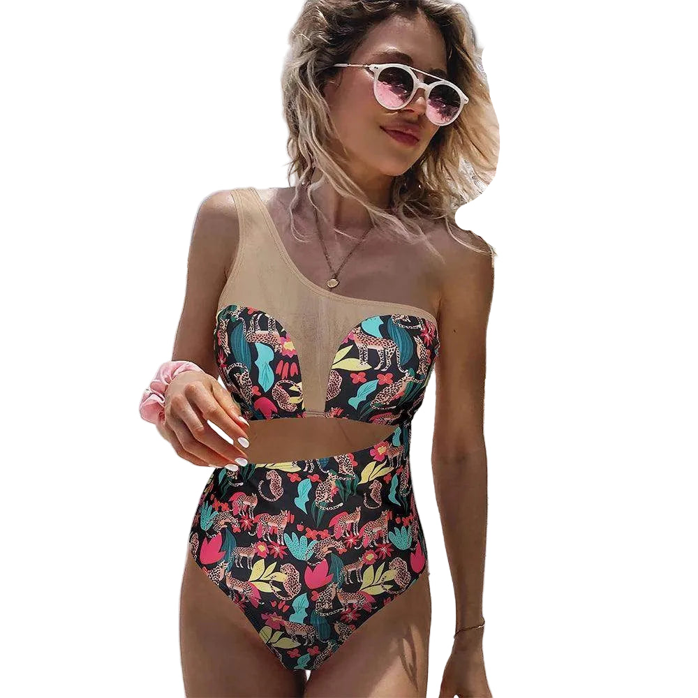 Push Up Floral Print Swimwear - VacationGrabs