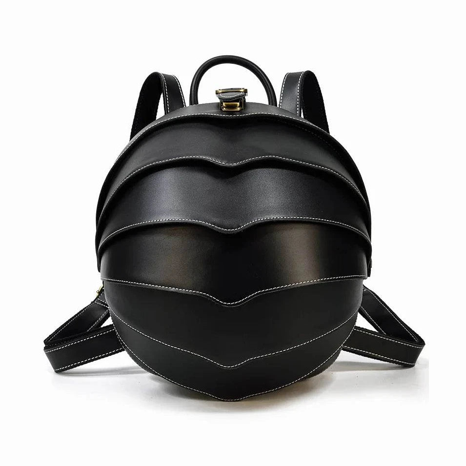 Handmade Beetle Style Vintage Leather Backpack Unisex Fashion - VacationGrabs