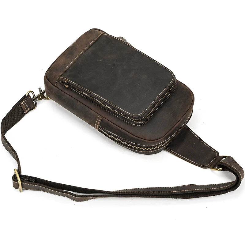 Fashion Vintage Men's Waist Bag Crossbody Chest Bag Sling Outdoor - VacationGrabs