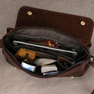 Men's Leather Crossbody Bag – High Quality Crazy Horse School Bag - VacationGrabs