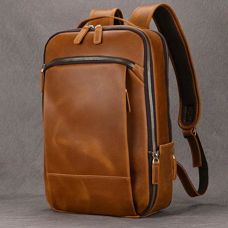 Unique Designer Leather Beetle Style Backpack for Men and Women - VacationGrabs