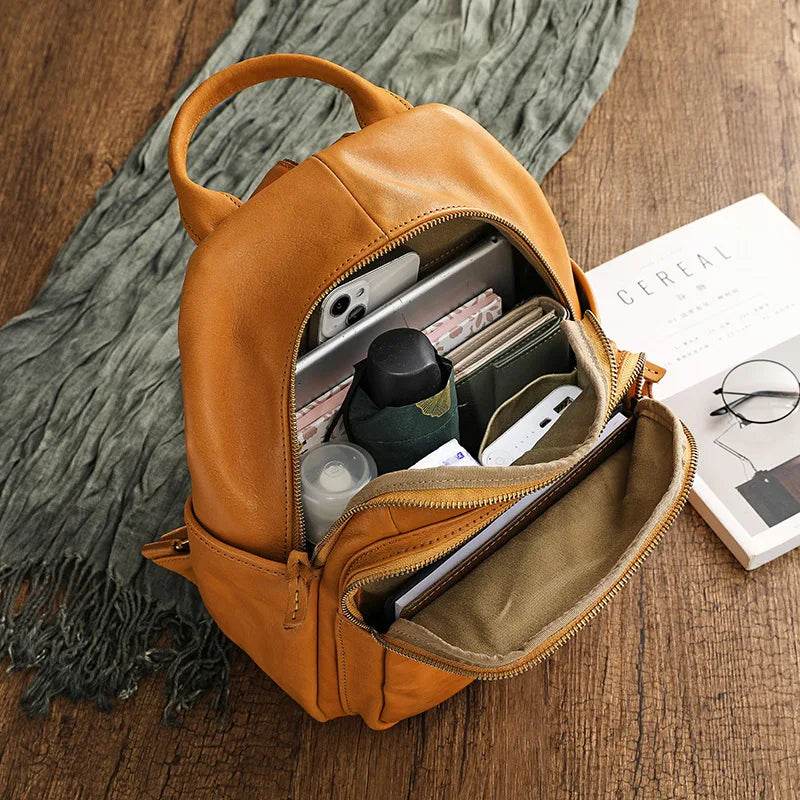 Luxury Designer Leather Backpack for Women Travel School Bag - VacationGrabs