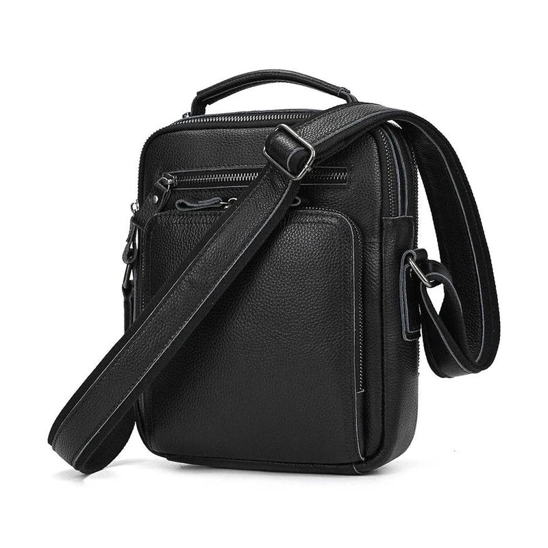 Fashion Leather Messenger Bag Crossbody Bag for Men School Bag - VacationGrabs