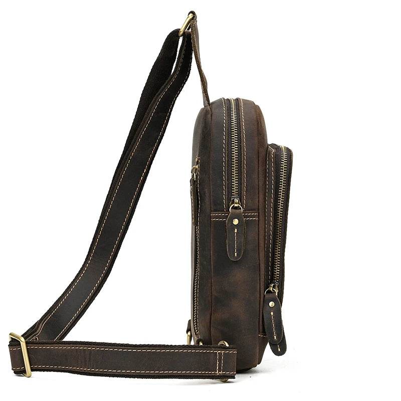 Fashion Vintage Men's Waist Bag Crossbody Chest Bag Sling Outdoor - VacationGrabs