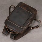 Vintage Men's Crazy Horse Leather Backpack Travel Rucksack Bag - VacationGrabs