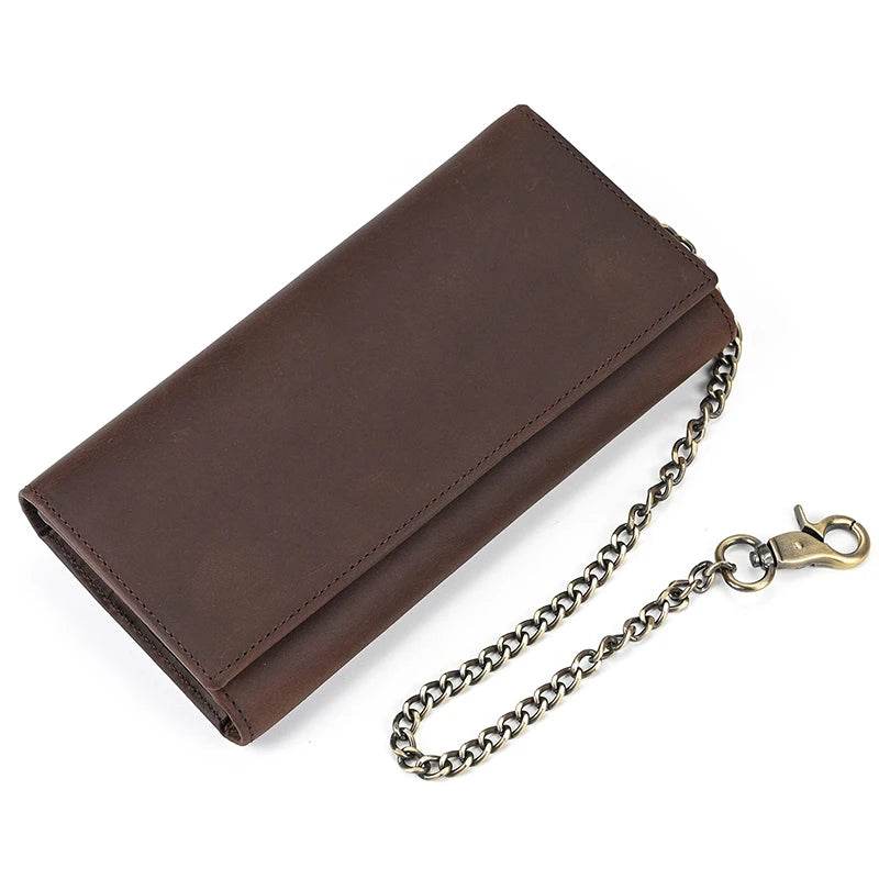 Luxury Designer Men’s Leather Wallet with 3D Tiger Dragon Embossing - VacationGrabs