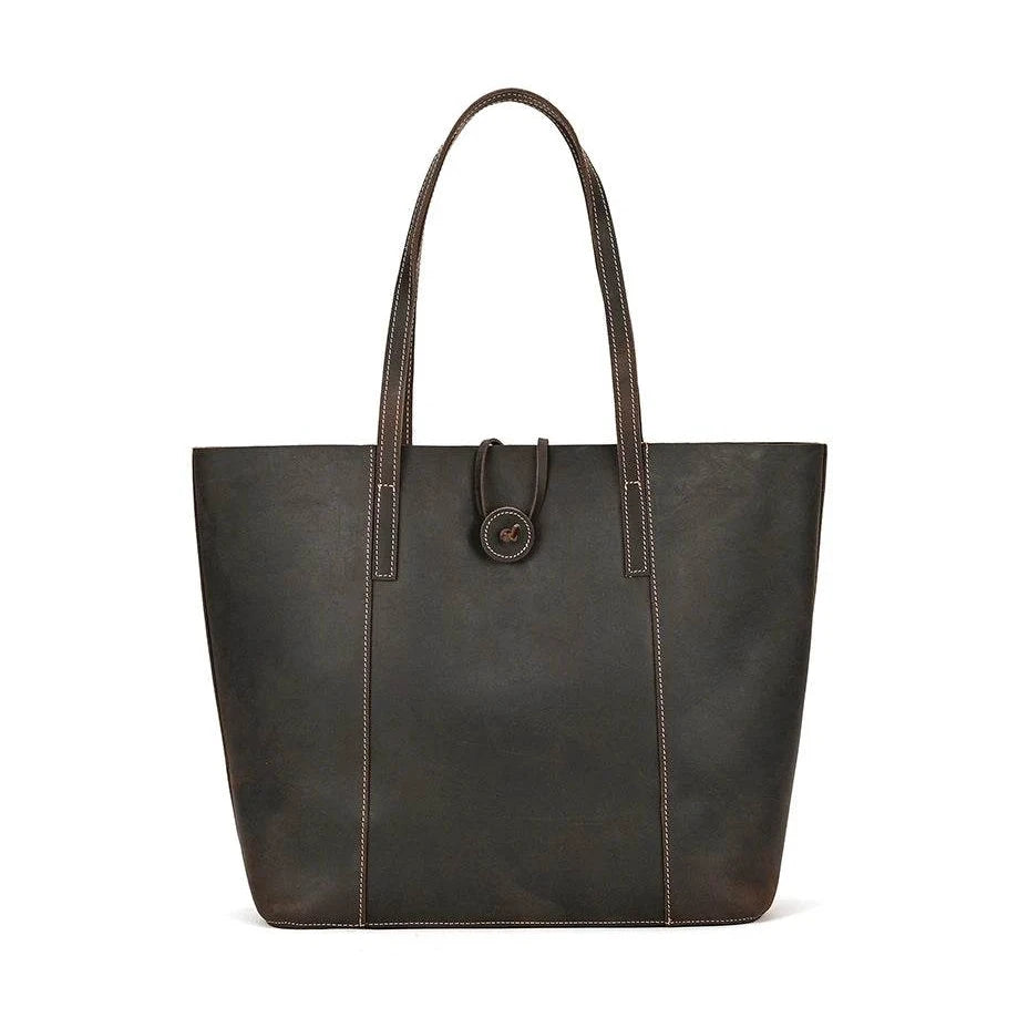 Vintage Leather Women’s Tote Bag Genuine Leather Shoulder - VacationGrabs