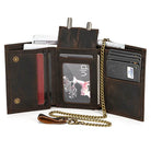 Hot Fashion Short Wallet for Men with Iron Chain Coin Card Holder - VacationGrabs
