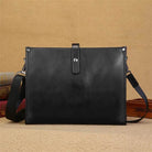 Men's Cow Leather Shoulder Bag A4 Briefcase Business Crossbody - VacationGrabs