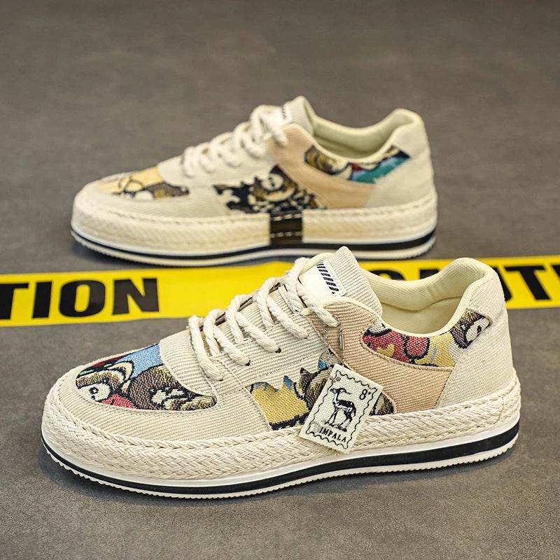 Men’s Sneakers Skateboard Platform Cartoon Graphic Shoes - VacationGrabs