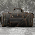 Big Capacity Leather Baggage Bag for Men Travel Weekender - VacationGrabs