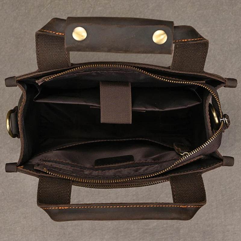 High-Quality Men’s Leather Shoulder Bag Crossbody Business Tote - VacationGrabs
