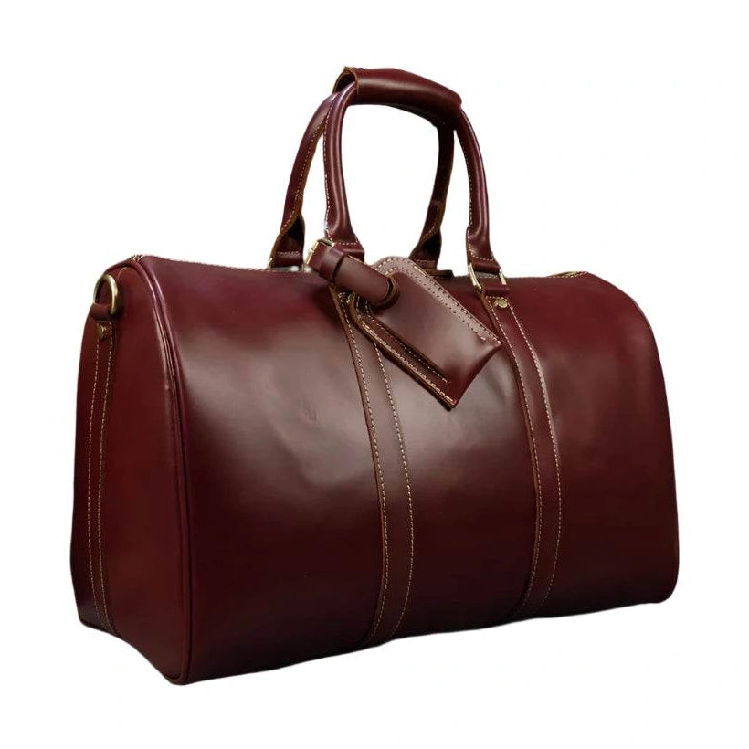True Leather Weekender Duffle Bag Large Travel Men’s Luggage - VacationGrabs