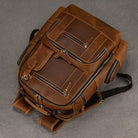 Hot Multifunction Fashion Men Backpack Vintage Leather Daypack - VacationGrabs