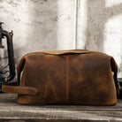 Premium Genuine Leather Travel Toiletry Bag - VacationGrabs