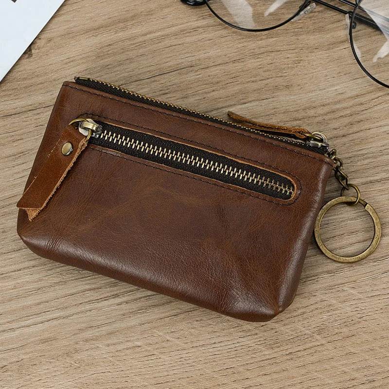 Genuine Leather Coin Wallet for Men & Women Card Holder Purse - VacationGrabs