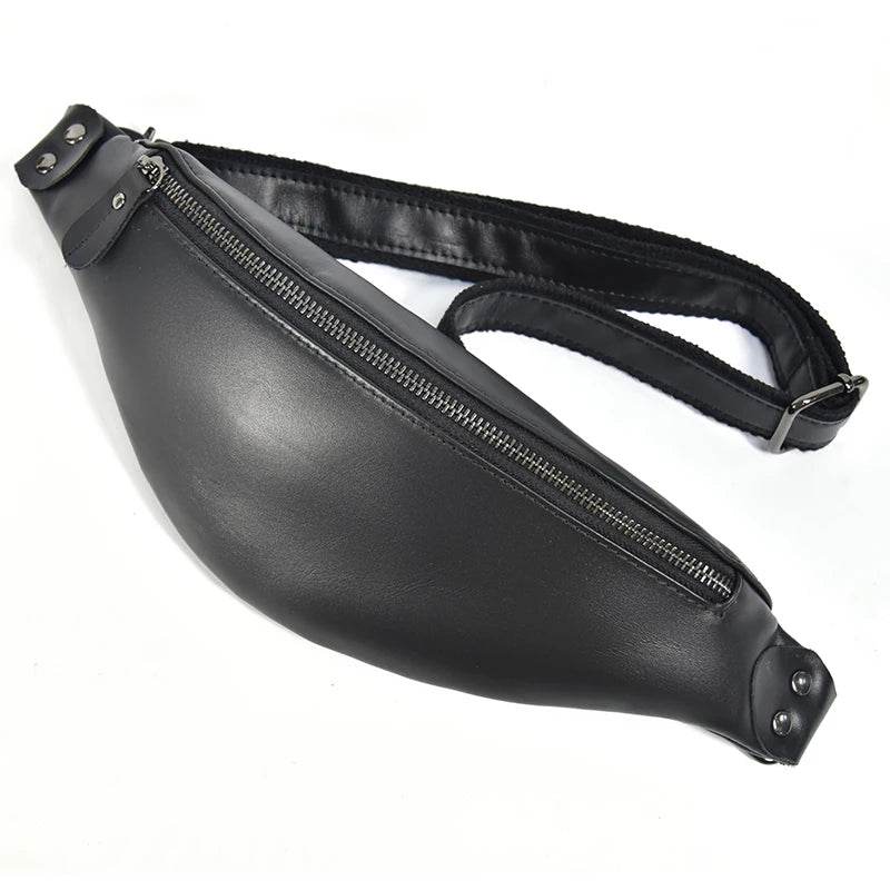 Leather Sling Bag for Outdoor Travel Men’s Chest Pack - VacationGrabs
