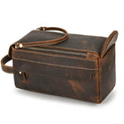 Casual Men’s Leather Clutch Wallet Genuine Leather Toiletry Bag - VacationGrabs