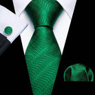 Green Silk Tie Set for Men: Multiple Shades Available - VacationGrabs