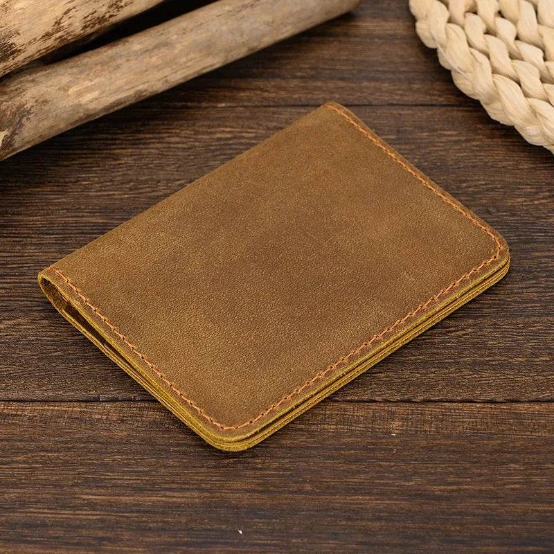 Genuine Leather Slim Wallet Coin Purse Cash Key Cards Holder - VacationGrabs