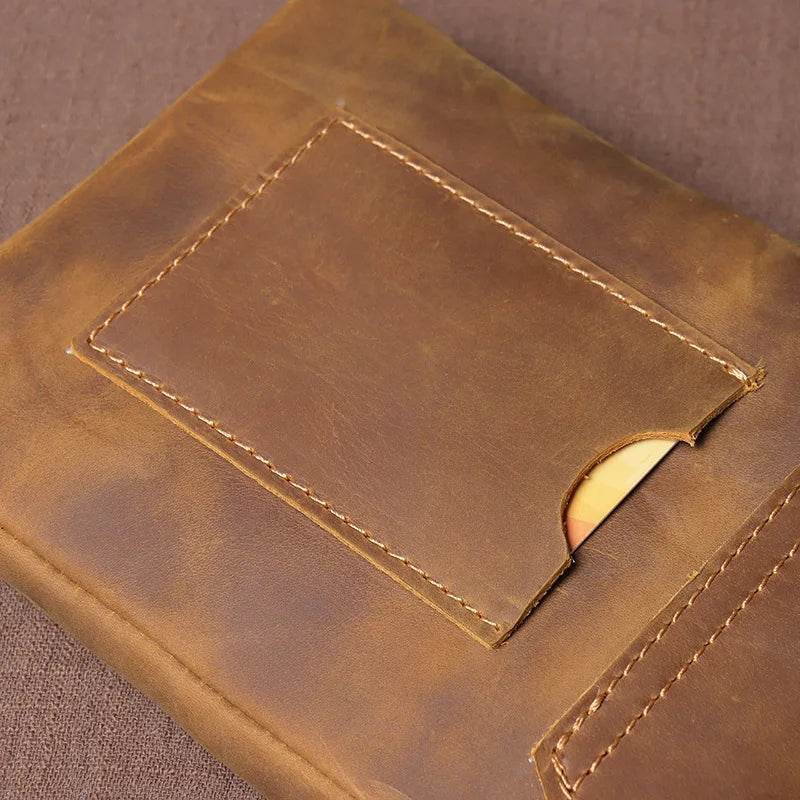 Men's Retro Leather Small Crossbody Phone Bag Cowhide Sling - VacationGrabs