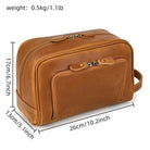 Casual Men’s Leather Clutch Wallet Genuine Leather Toiletry Bag - VacationGrabs