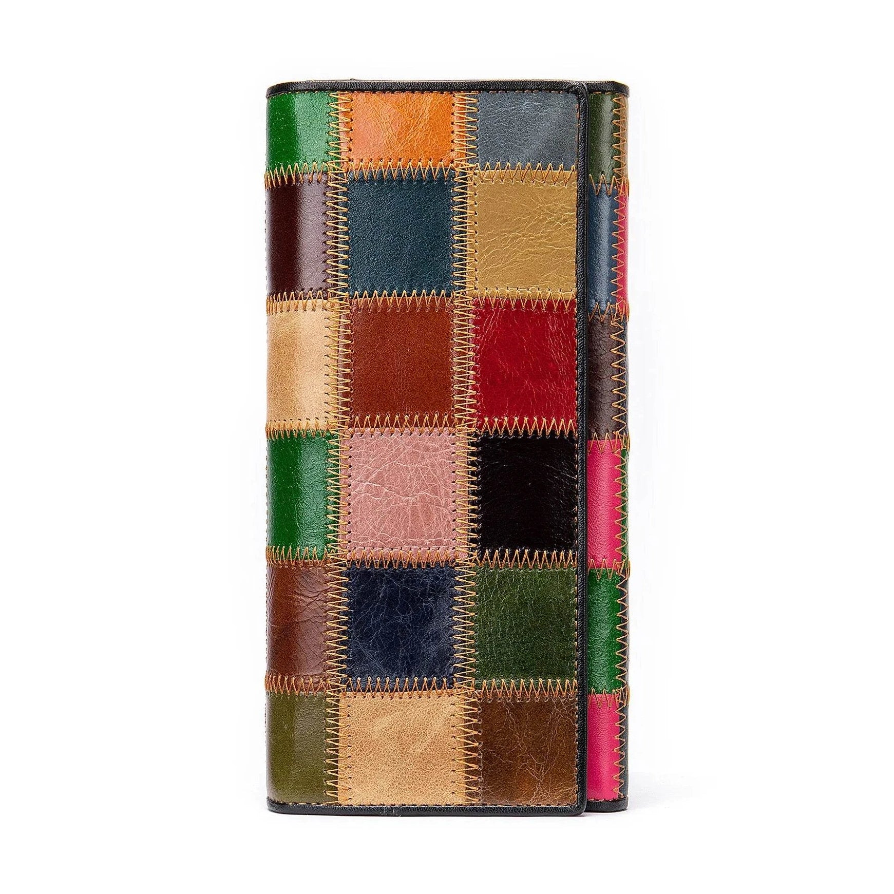 Real Cowskin Long Wallet for Women with Card Holder & Coins Pouch - VacationGrabs