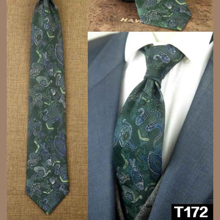 Classic Multicolor Silk Ties: Geometric & Floral Designs - VacationGrabs