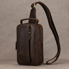 Summer Outdoor Leather Sling Chest Bag for Men - VacationGrabs