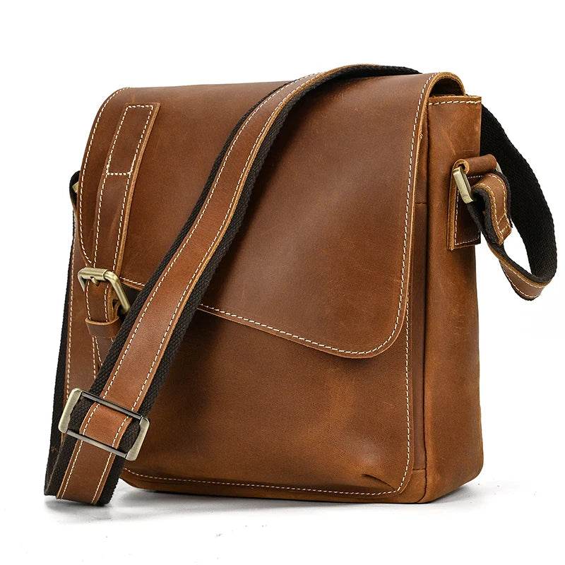 High Fashion Luxury Leather Men’s Crossbody Bag - VacationGrabs